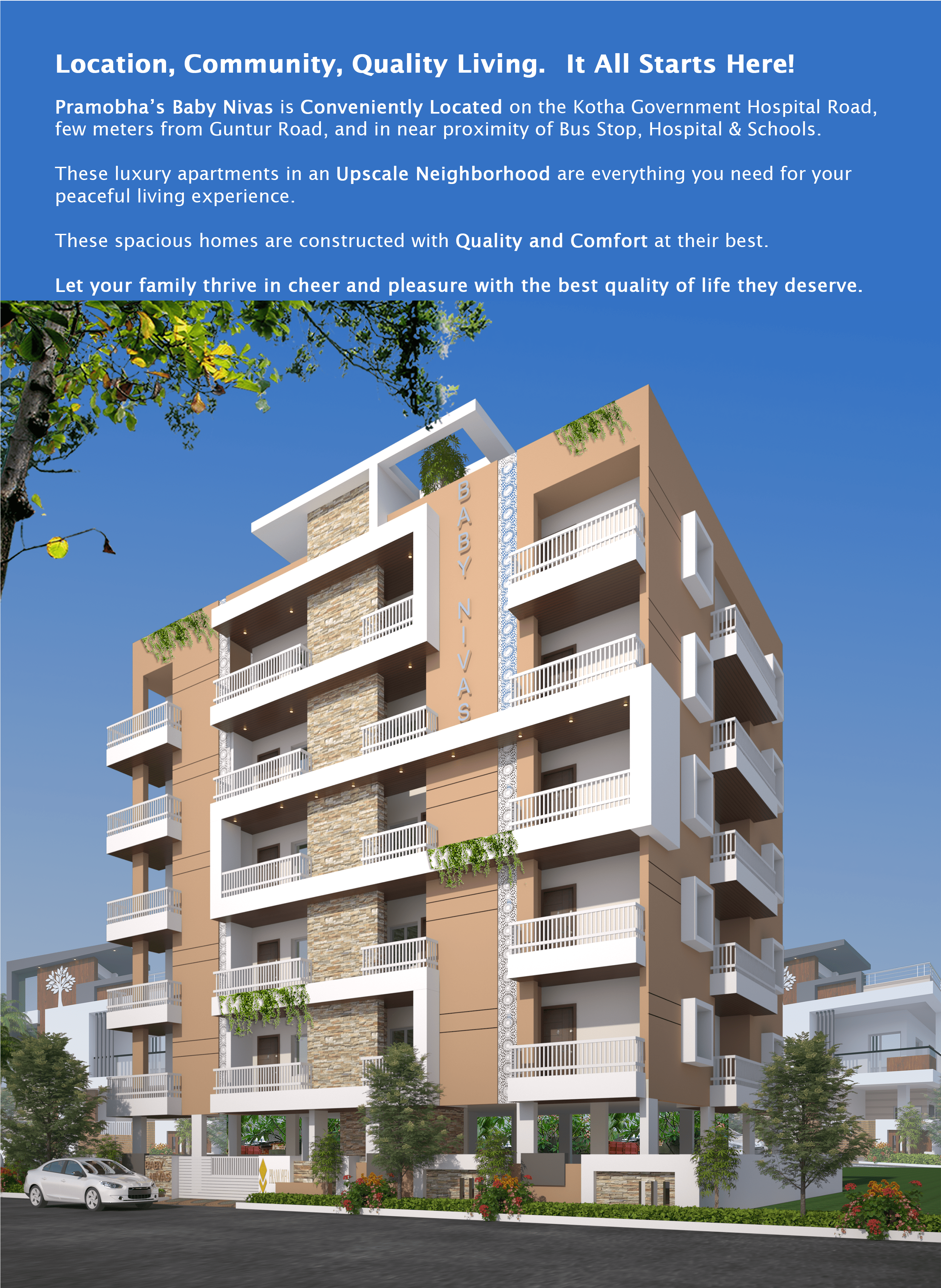 Baby Nivas Apartments Front View Elevation